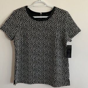 Black and White animal style print Short Sleeve T-Shirt